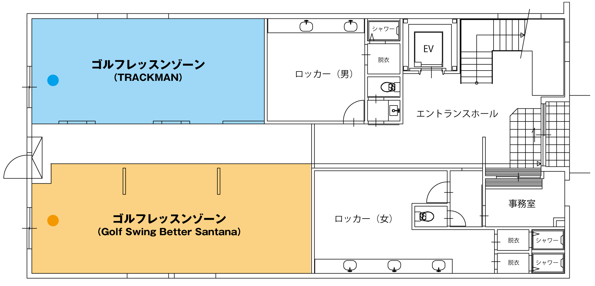 ライゼスポーツ1階の施設MAP