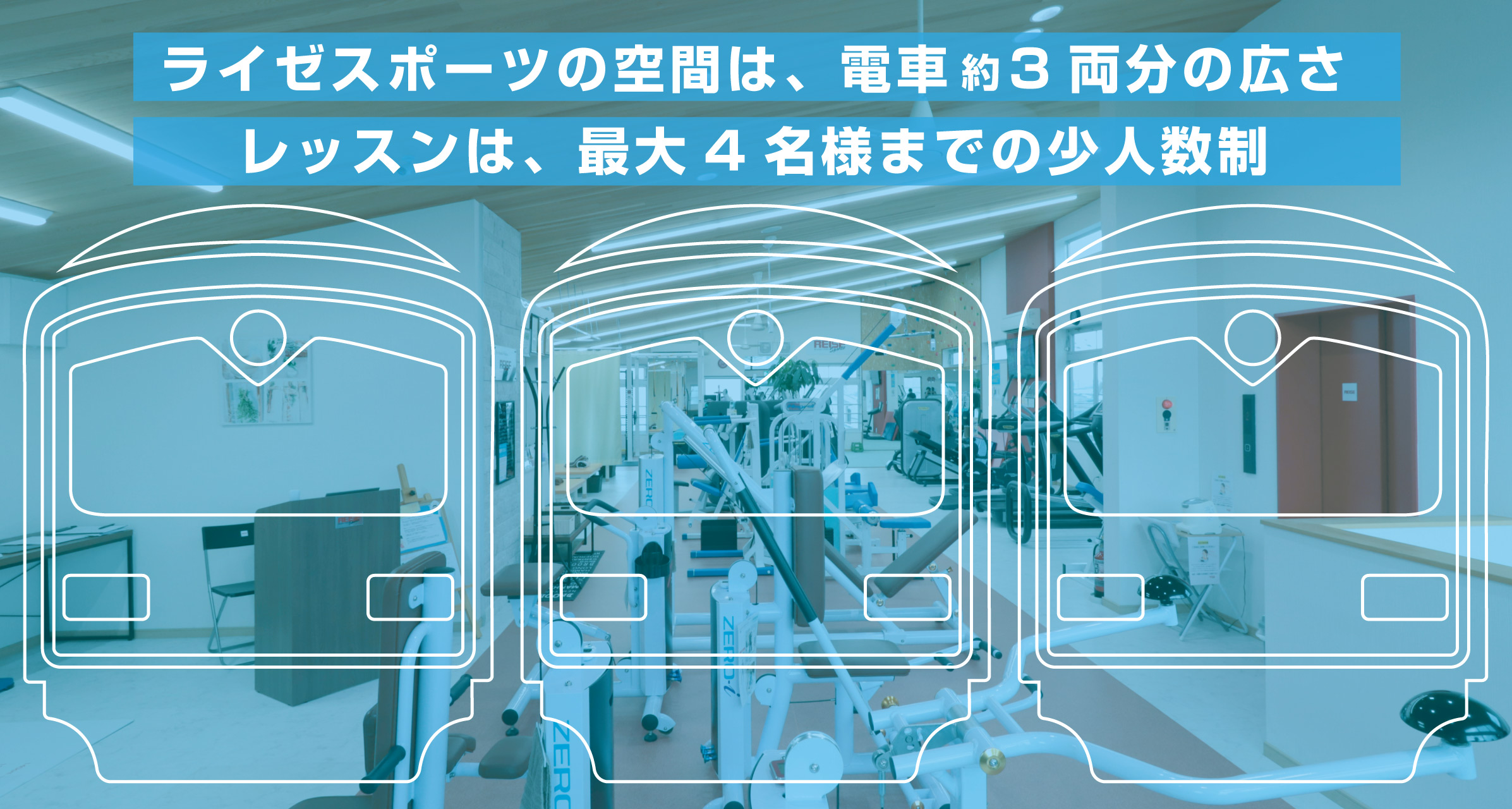 ライゼスポーツは少人数制のストレッチジムです。
